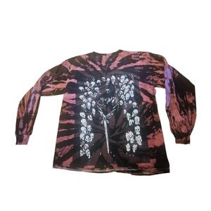 POST H S B PM 3 2019 Skull Sword Bleach Dye Graphic T‑Shirt